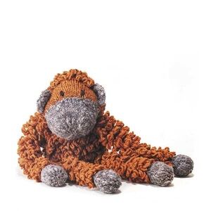 🦧 🧶 Handmade Orange & Gray Baby Orangutan